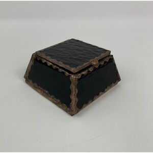 Dark Purple Stained Glass Trinket Jewelry Keepsake Box Handmade